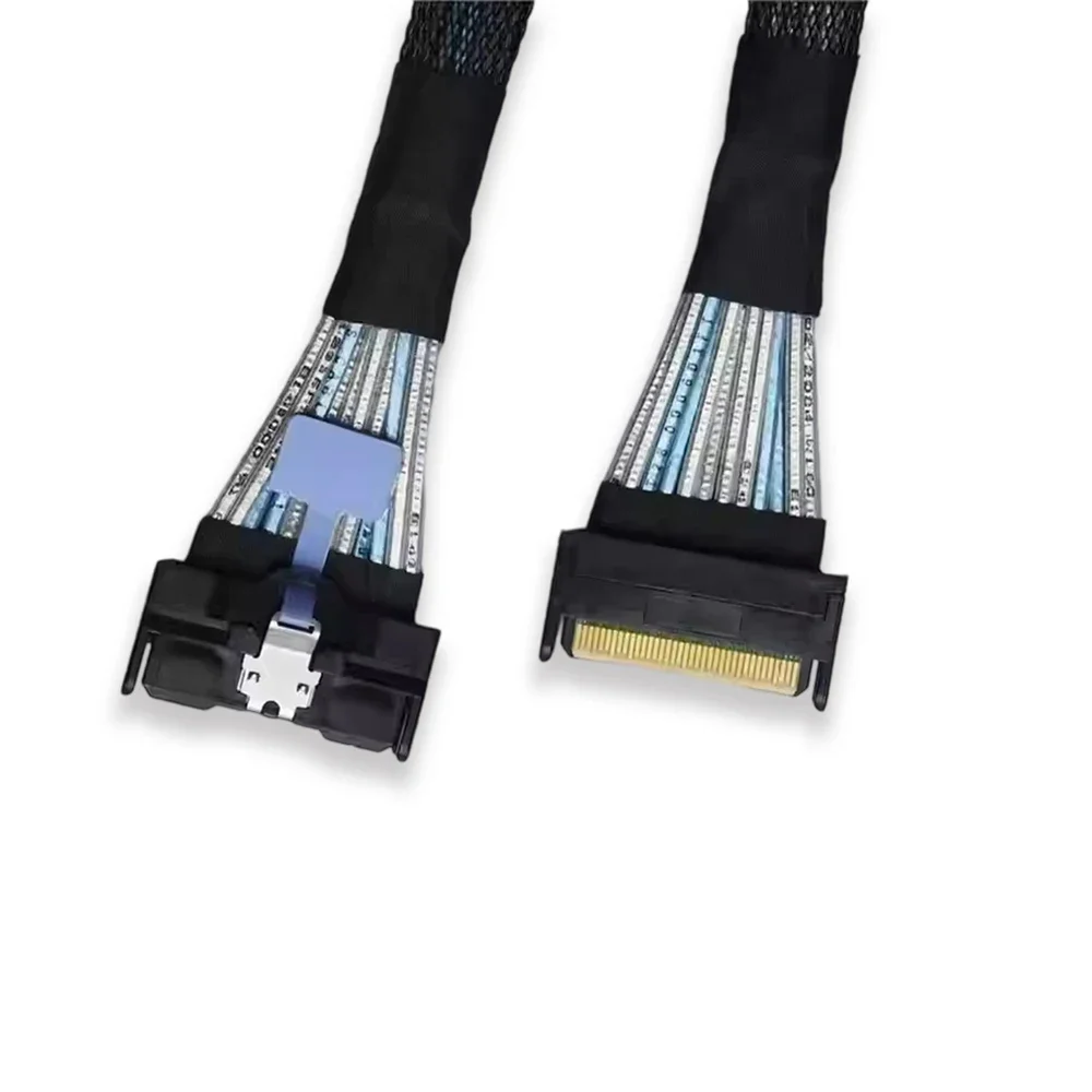 PCIe 5.0 MCIO 8i X8 고속 데이터 전송 케이블 MCIO to MCIO 8X 남성-남성 연결 케이블 서버 NVMe PCI-E GEN5.0 32Gbps