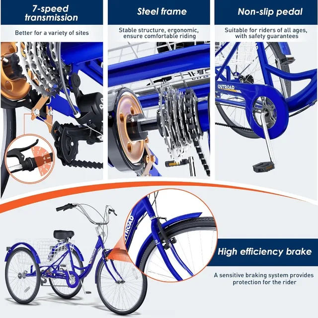 Adult 3-Wheel Tricycle 5