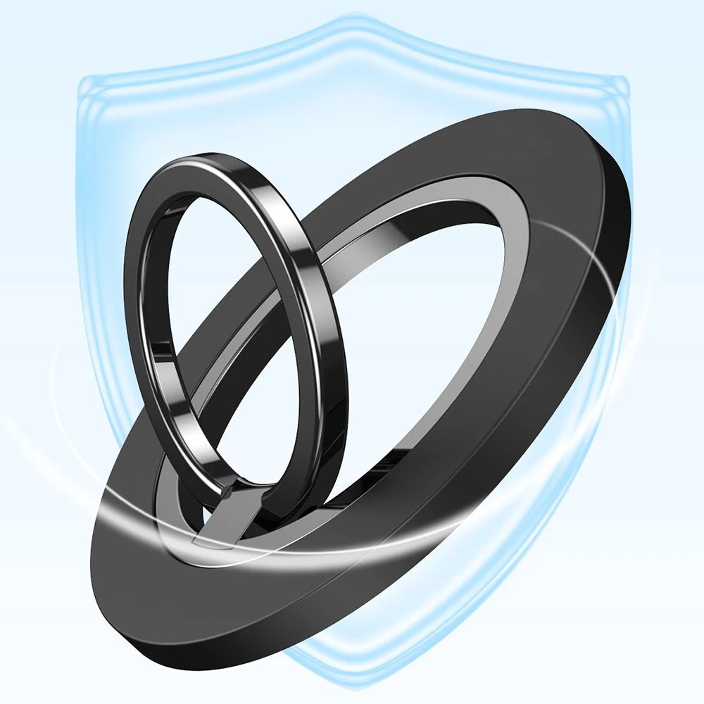 Revolving Magnetic Phone Ring Holder with Kickstand and Grip