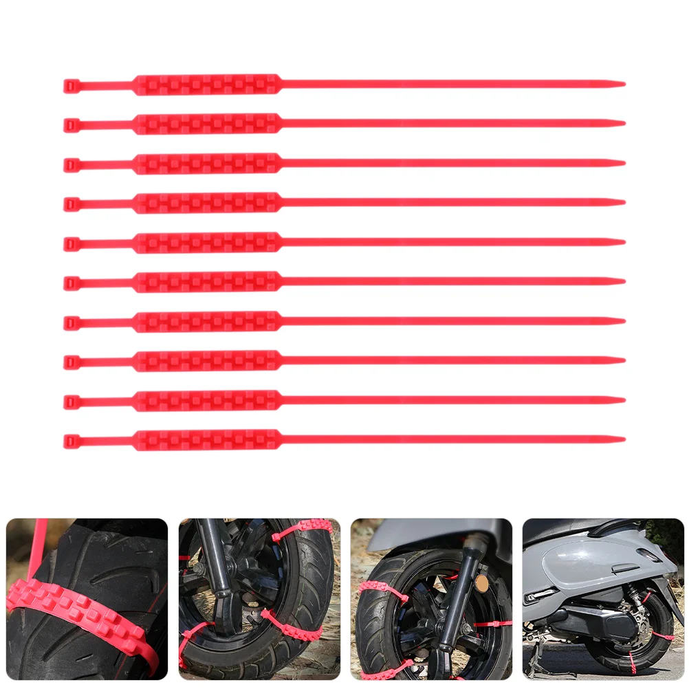 

10pcs Nylon Tire Snow Mud Chain Wheel Tyre Chains Motorcycle Tire Chains for Snow