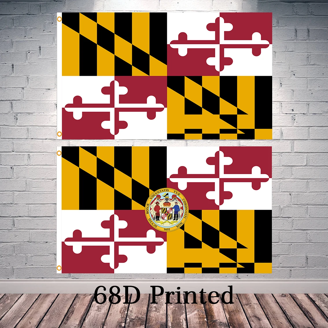 

90X150cm US State Maryland (reverse) Flag Polyester Printed Decoration Banner Tapestry FLAGLAND