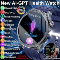 2026 New Body Fat Analysis Health Smart Watch ECG+PPG Uric Acid Blood Pressure Blood Oxygen Clock Call Smart Watch For Men Women 1