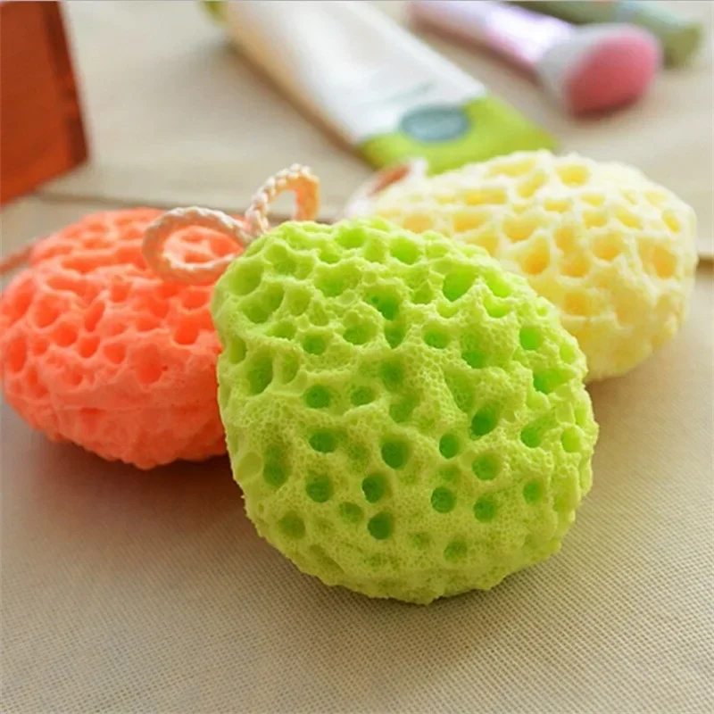 1 Pc Children Honeycomb Bath Sponge Kids Hydrophilic Bath Sponge Fun Solid Color Shower Baby Adults Skin Care Accessories baby bath sponge