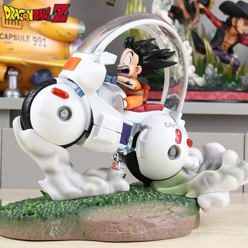 

21cm Dragon Ball Motorcycle Son Goku Son Gohan Father And Son Anime Figure Model Style Decoration Desktop Collection Statue Toy