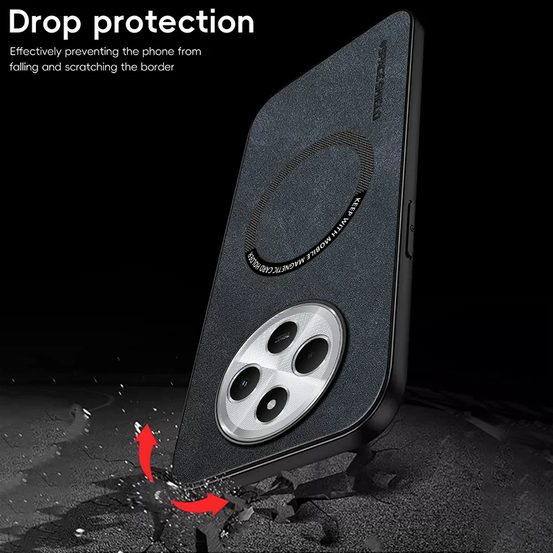 Magnetic Retro Leather Soft Wireless Charging Phone Case Cover