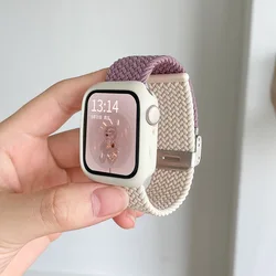 Vibrant Candy Color - Clash Case & Strap Set for 41mm Series 9 8 7 (Wh - purple - starlight)