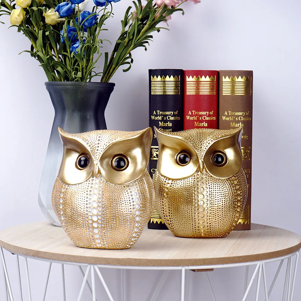 

Resin Owl Statue Living Room Decoration Accessories Desk Decoration Statue Decorations for Home and office