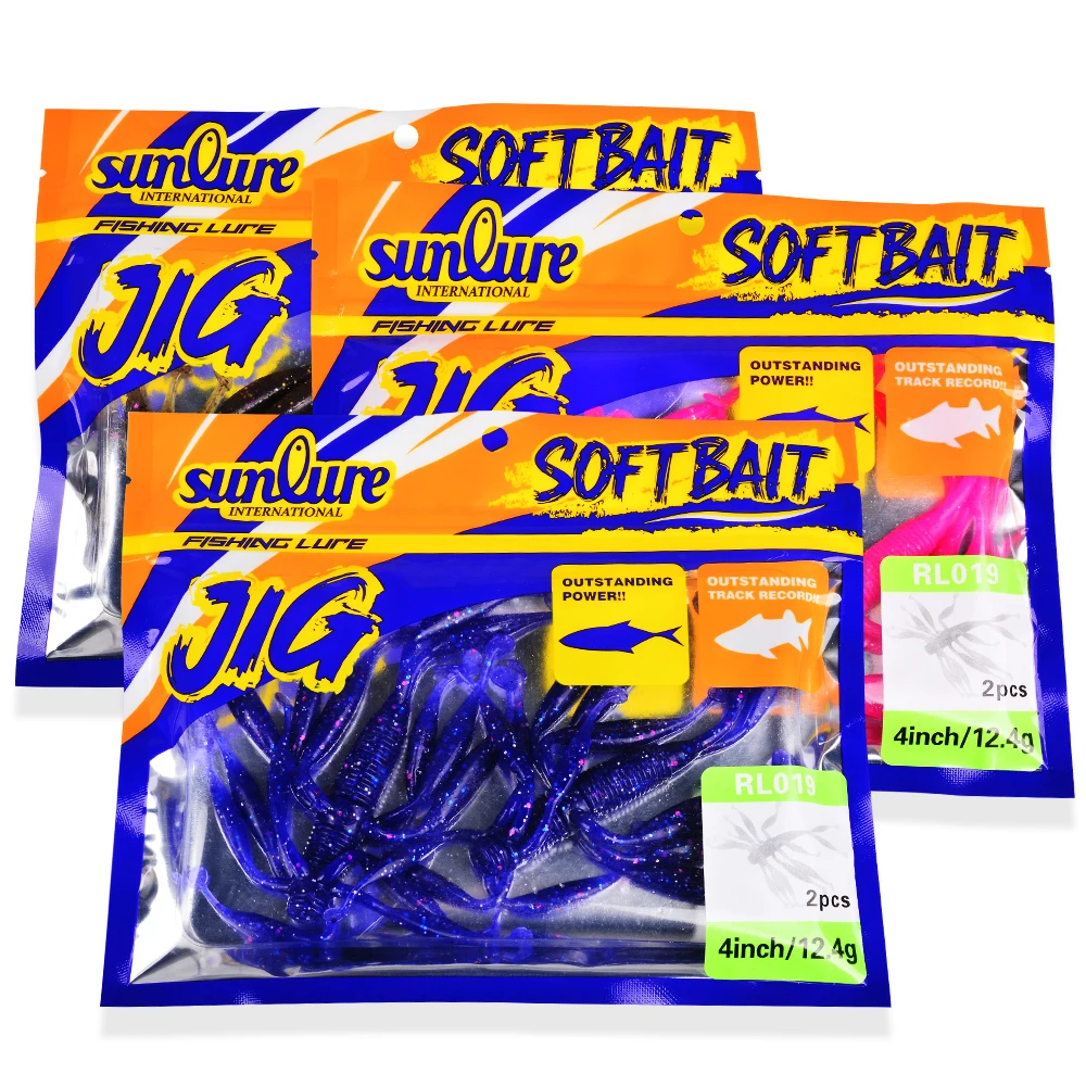 Sunlure Oktopus-Tentakel Einzigartige Form Silikon Weicher Fischköder 2 Stück/Beutel Künstliche Simulation Forellen- und Meerwasser-Schwimmköder – Detail 6