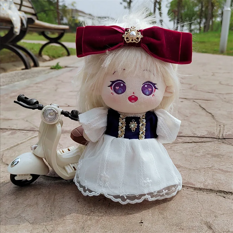 

20CM star idol doll clothes pink blue princess gauze skirt 20CM plush stuffed doll dress up gift