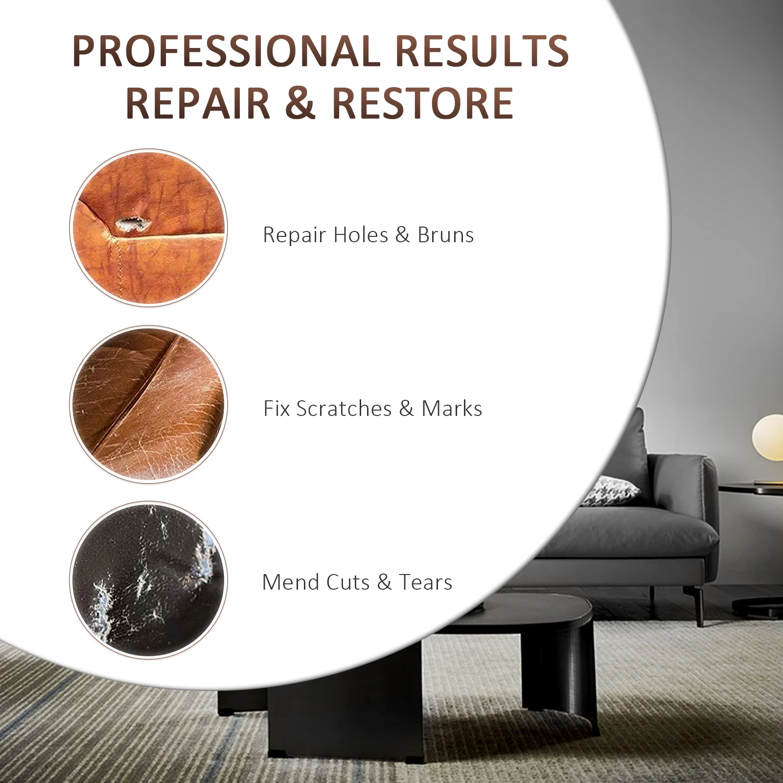 Leather Recoloring Balm Repair Kit Liquid Skin Repair Tool for Auto Seat Holes Scratch Cracks rips restoration for shoes leather repair gel