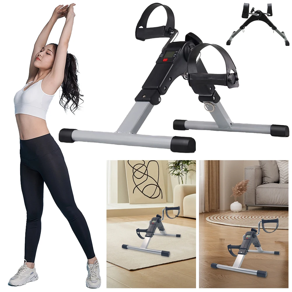 Stepper Exercise Machine Folding Stepper Pedal Exercise Bike LCD Display Home Adjustable Resistance Fitness Equipment