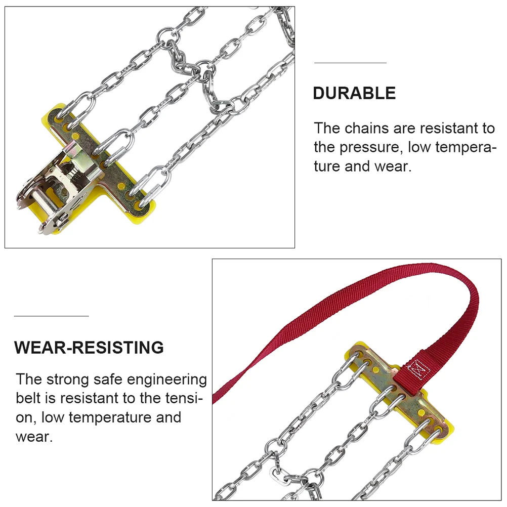 Anti-skid safety snow chains skid-resistant tire chains 2pcs for car automobiles