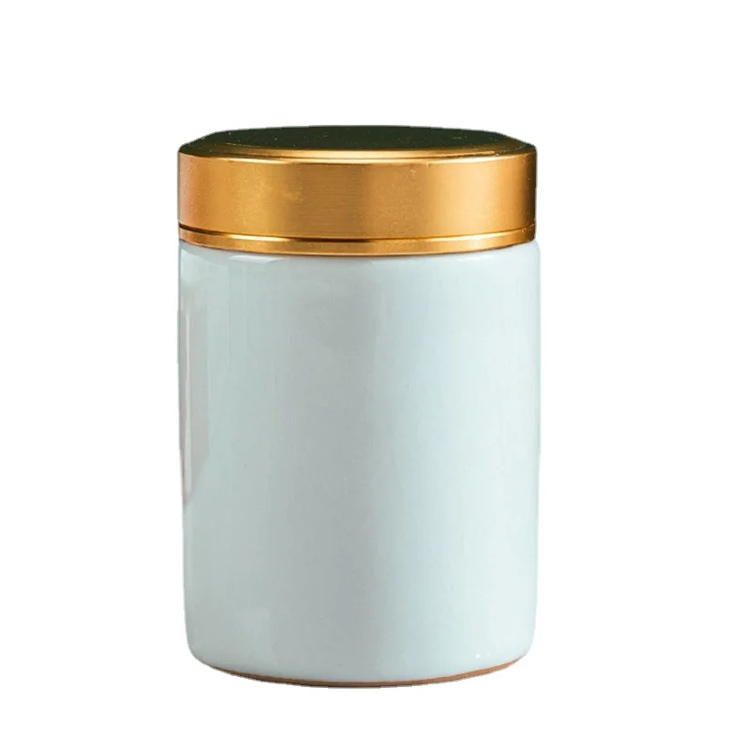 Cremation Memorial Pet Urn Center Size Pet Ashes Ceramic Cracked Glaze Leaves Decorative Ashes Animal Memorial Funeral Coffi