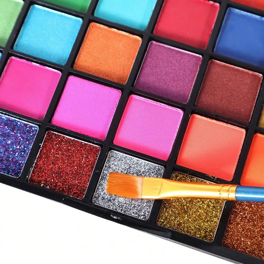 1 box of 54-color face painting set, water-activated eyeliner palette, main makeup, palette paint powder, professional face paint. 4