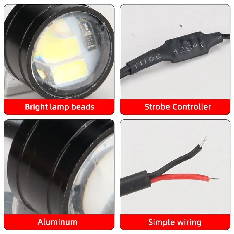 รูปสินค้า ไฟหน้า Strobe Eagle Eye สำหรับรถจักรยานยนต์ Daytime Running Light