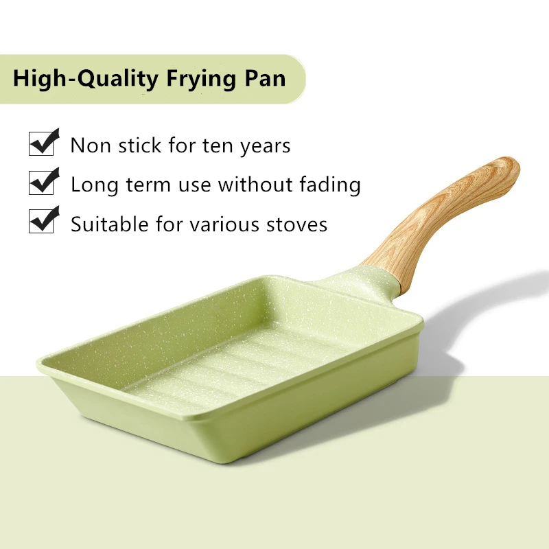 Langlebige Tamagoyaki-Antihaft-Wellenbratpfanne, Omelett-Pfannkuchen-Kochtöpfe, Gasherd, Eierpfannen, Kochtopf, Kochgeschirr für Küchenwerkzeuge_voghion.com
