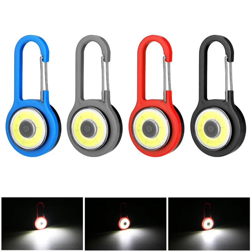 COB LED Keychain Flashlight Portable Emergency Light Mini Work Light
