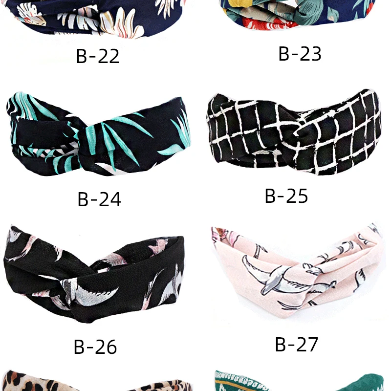 New Spring Summer Sports Hair bands for Women Europe Harajuku Flowers for Headband Leopard Print Retro Casual Beach Outdoor mini hair clips