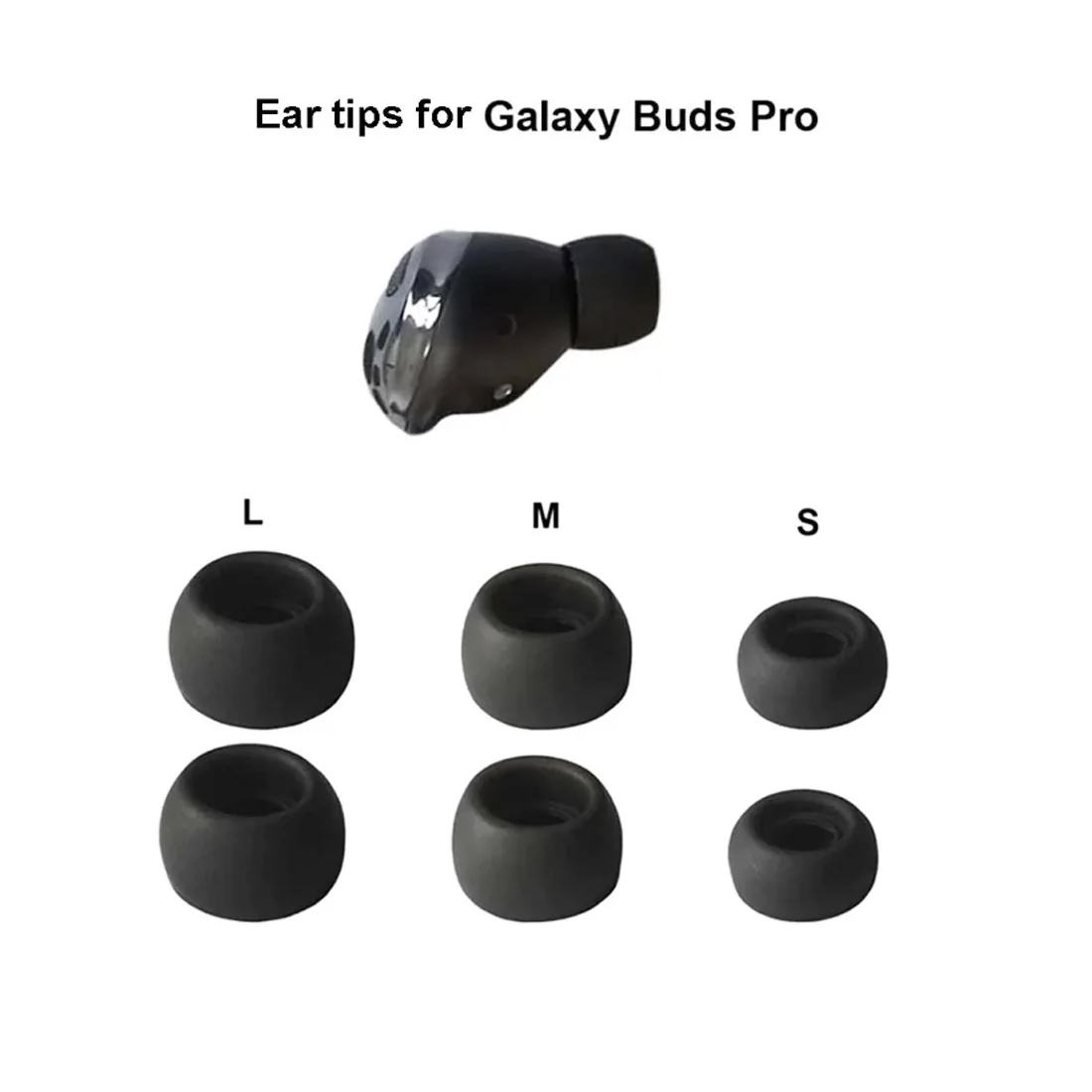 6PCS Silicone Ear Tips for Samsung Galaxy Buds 3 Pro / 2 Pro / Pro / FE / Galaxy Buds 2 Eartips Ear Pads Caps Case