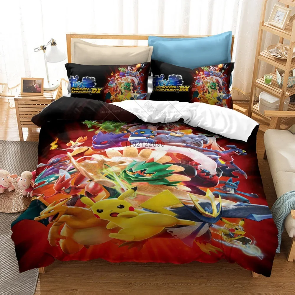 Pokemon カビゴン Snorlax Soft Duvet Cover Pillowcase Cartoon