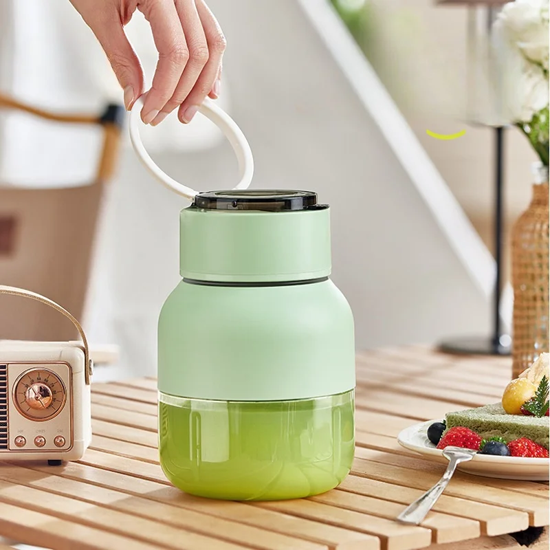 2024 New Multi-function Portable Mini Juicer Ten-leaf Knife Head One Cover Double Drink Wireless Portable Fruit Juice Ton Cup 3