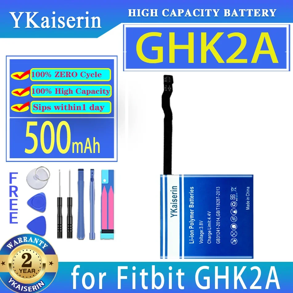 

Сменный аккумулятор ykaisсеребрин на 500 мАч для цифровых батарей Fitbit GHK2A