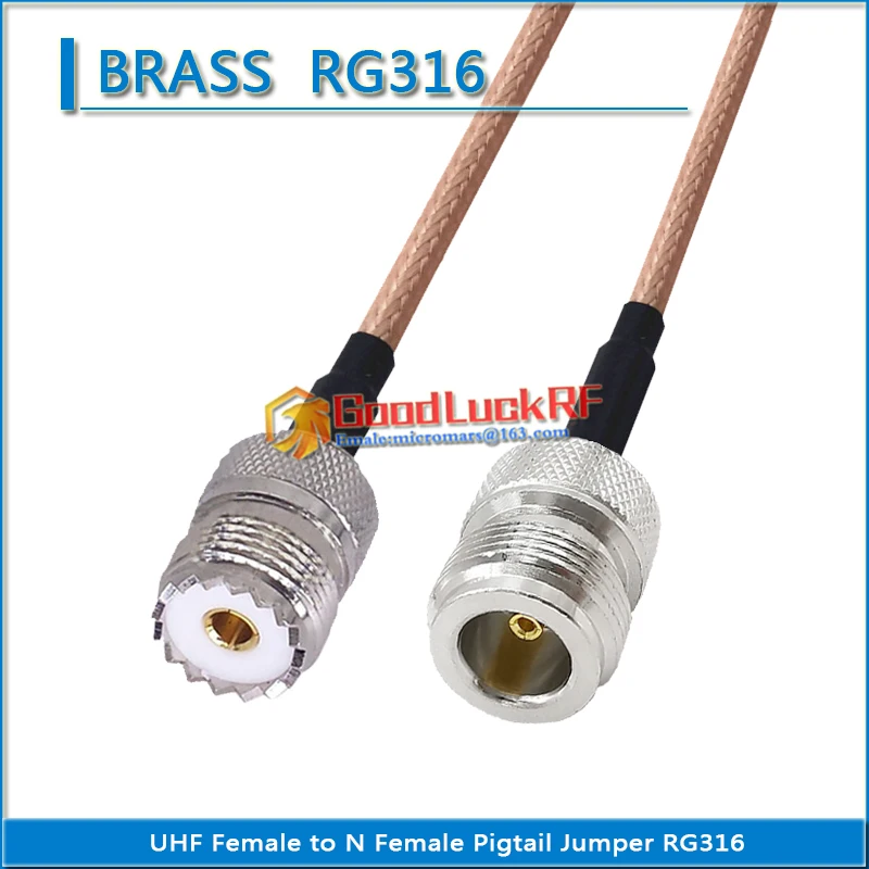 

High-quality PL259 SO239 PL-259 SO-239 UHF Female to L16 N Female Pigtail Jumper RG316 extend Cable 50 ohm low loss UHF - N