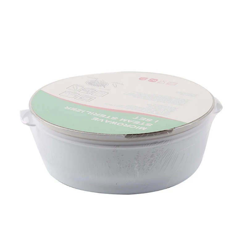 

57EE Baby Bottle Microwave Steam Sterilizer Feeding Bottle Nipple Sterilizer Pacifier Holder Storage Box