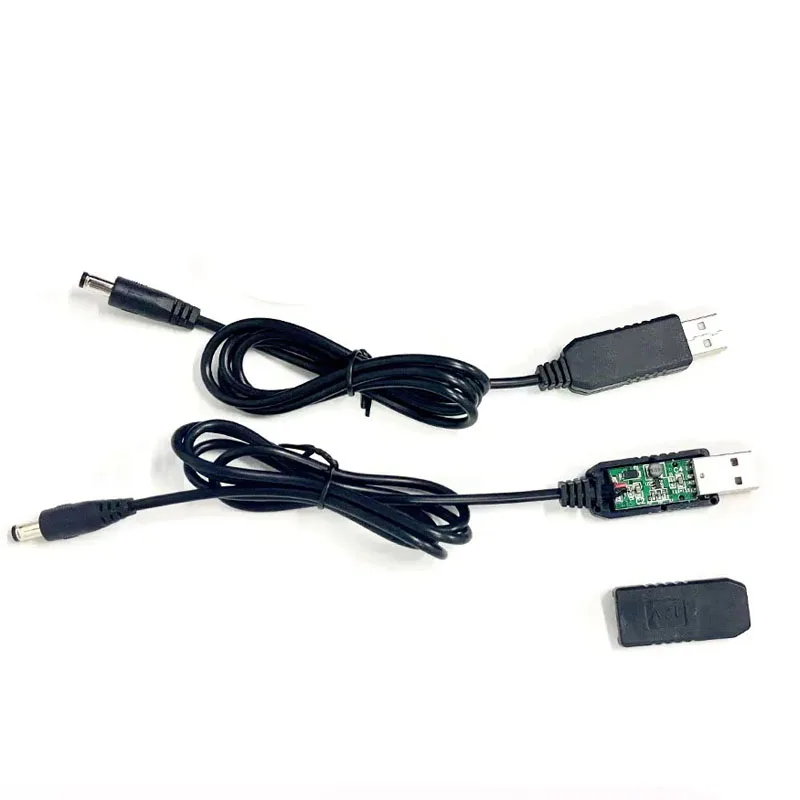 USB 전원 부스트 라인 DC 5V를 DC 8.4V/9V/12V/12.6V로 승압하는 모듈 USB 컨버터 어댑터 전원 연장 케이블 2.1x5.5mm