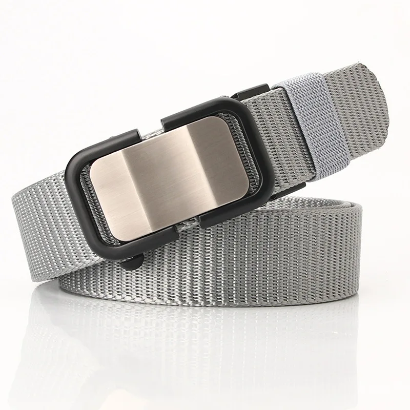 New Nylon Automatic Buckle Belt Men's Casual Canvas Belt Breathable Versatile Jeans Belt Designer High Quality Canvas Waist Band