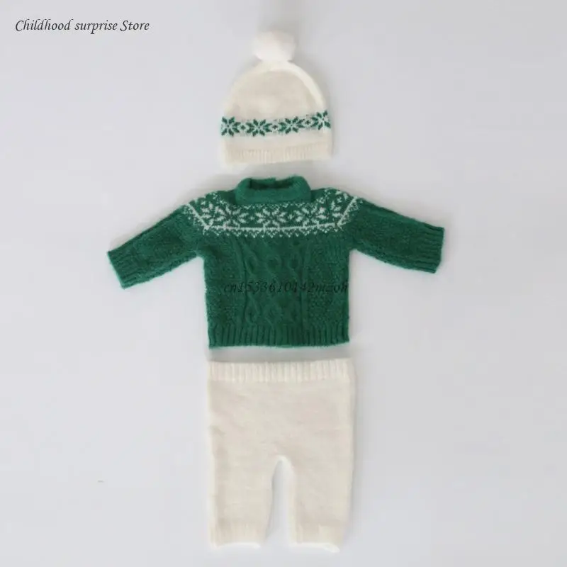 

Baby Knitted Outfit Christmas Photography Clothing Suitable for 0-1 Month Newborn Baby Party Costume Super Soft Dropship