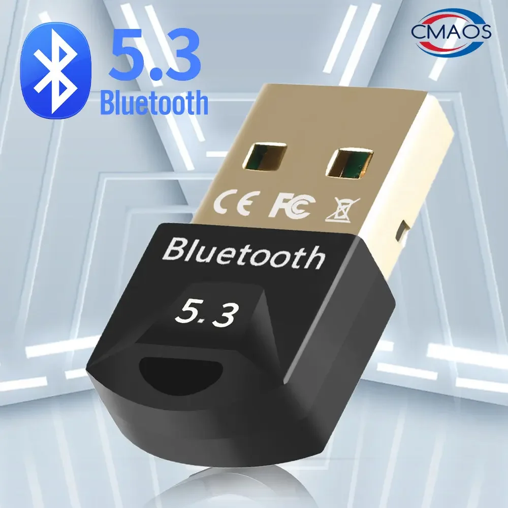 Bluetooth Adapter Bluetooth Audio Receiver Bluetooth Transceiver Adapter Bluetooth Aux Adaptor Bluetooth 5.3 Dongle 5.0 Receiver for Pc Speaker Mouse Keyboard Music Audio Transmitter