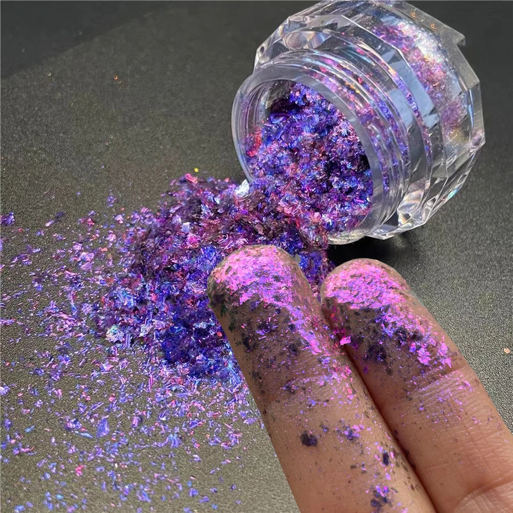 Nail Glitter Powder Unicorn Chameleon Aurora Colorful Magic Mirror Pigment Flakes