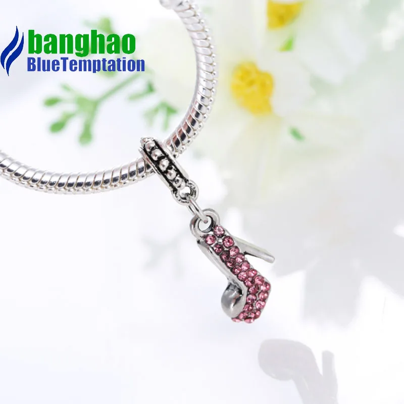 wholesale DIY Fashion Charm for making accessories for jewelry High-heeled shoes alloy pendants beads bracelets DGB170