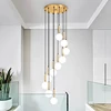 Modern ring stairs led lights pendant light lamps for living room led Chandeliers for dining room hanging light indoor lighting 2