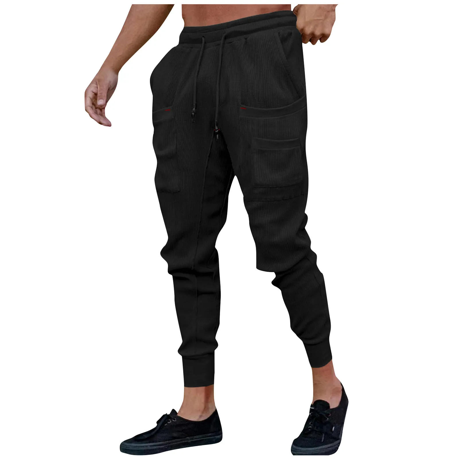 Casual Sports Sweatpants Men'S Loose Leggings Trousers Fashionable Casual Versatile Solid Color Leggings Pantalones Hombre