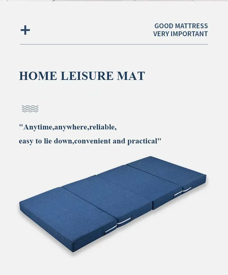 Description Picture 3 of itemFoldable Sponge Mattresses Single Bed Furniture Memory Foam Folding Mattress for Office Lunch Break Simple Mat Tatami Yoga Pad