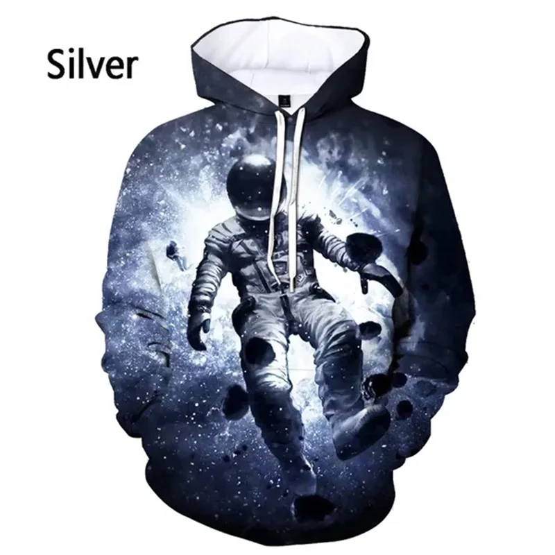 thumbnail image 1 of Nueva sudadera con capucha de traje espacial de astronauta de moda para hombres y mujeres con estampado 3D, sudadera de manga larga, chándal de gran tamaño para hombres, 1 of 5