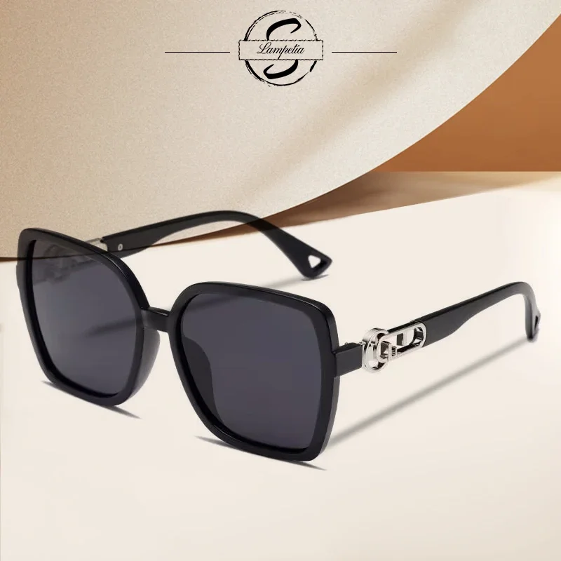 

2023 New Fashion Sunglasses Women Luxury Brand Designer Sun Glasses for Female Square Large Frame UV Resistant Gafas De Sol Para
