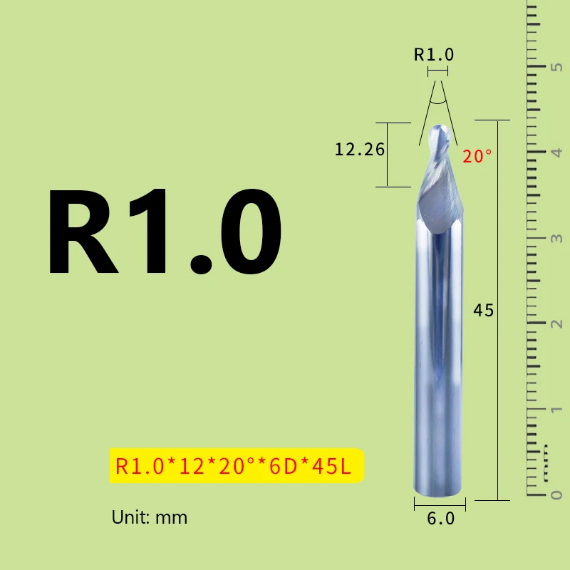 Taper Ball Nose End Mill 30° 20° 6 Shank Tungsten Steel Ball End Milling Cutter CNC Aluminum Woodworking Engraving Bit slab milling cutter Machine Tools & Accessories