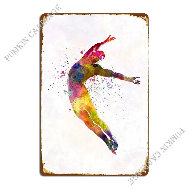 

Contemporary Dance Metal Sign Rusty Wall Decor Club Wall Cave Tin Sign Poster