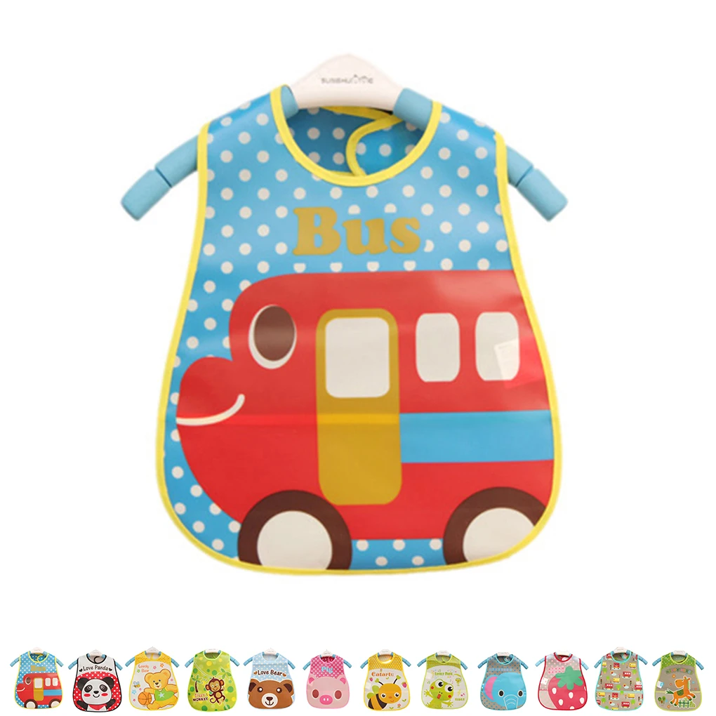 

Cartoon Baby Bibs EVA Waterproof Newborn Translucent Bibs Feeding Baby Cloths Saliva Towel Print Apron