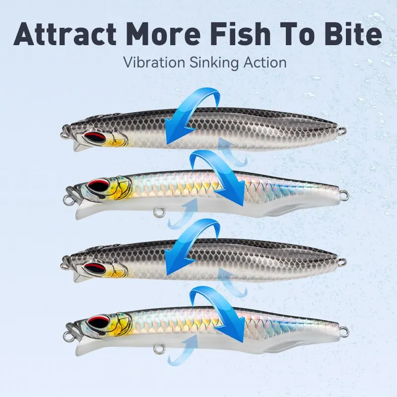 Kingdom Pencil Baits Artificial Fishing Lures 8g 11g 14.5g 17.5g 20g  Sinking Pencil For Sea Bass Long Casting Wobblers Hard Bait