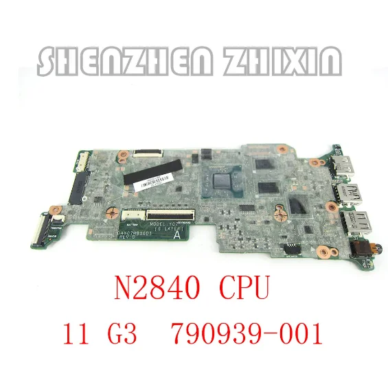 For HP Chromebook 11 G3 Celeron SR1YJ N2840 Laptop Motherboard DAY07MB16D1 SR1YJ DDR3 Notebook Mainboard for toshiba satellite l850 c850 h000052740 hm70 gma hd ddr3 laptop motherboard mainboard tested