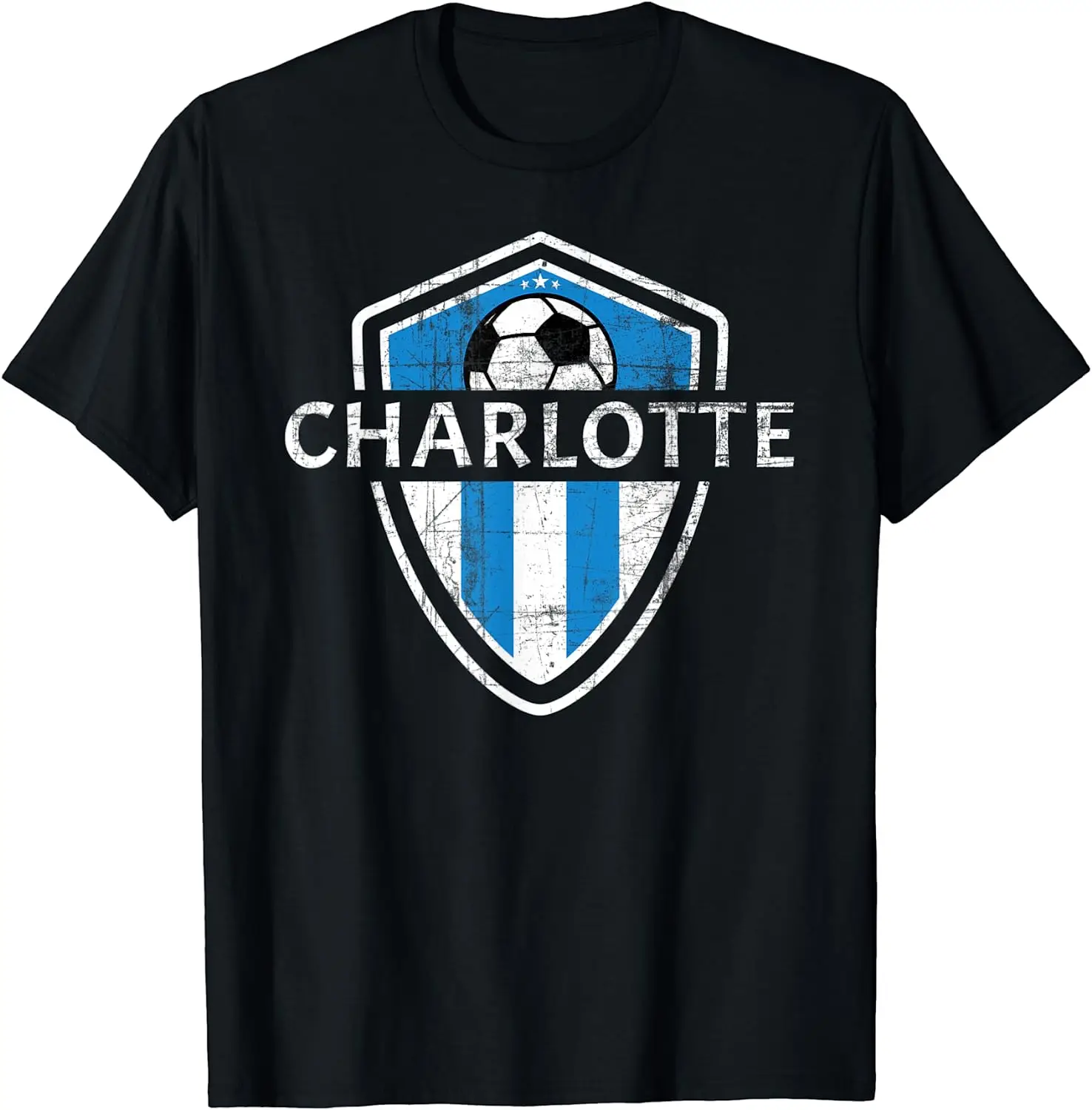 

Charlotte Soccer Fan Badge Men Women T-Shirt Graphic T Shirts Casual Cotton Men Clothing Four Seasons Daily Tees Mens T Shirts