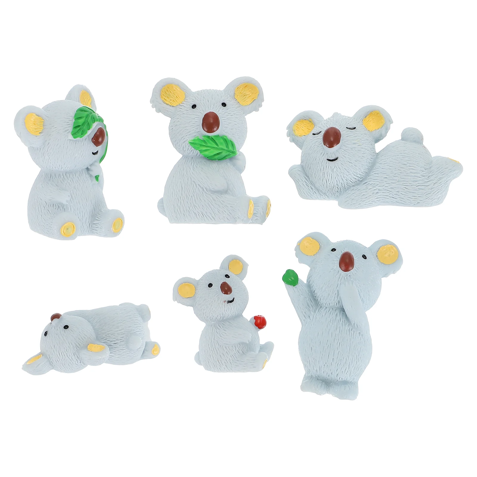 

6Pcs Miniature Small Animal Figurine Flowerpot Lawn Landscape Decoration