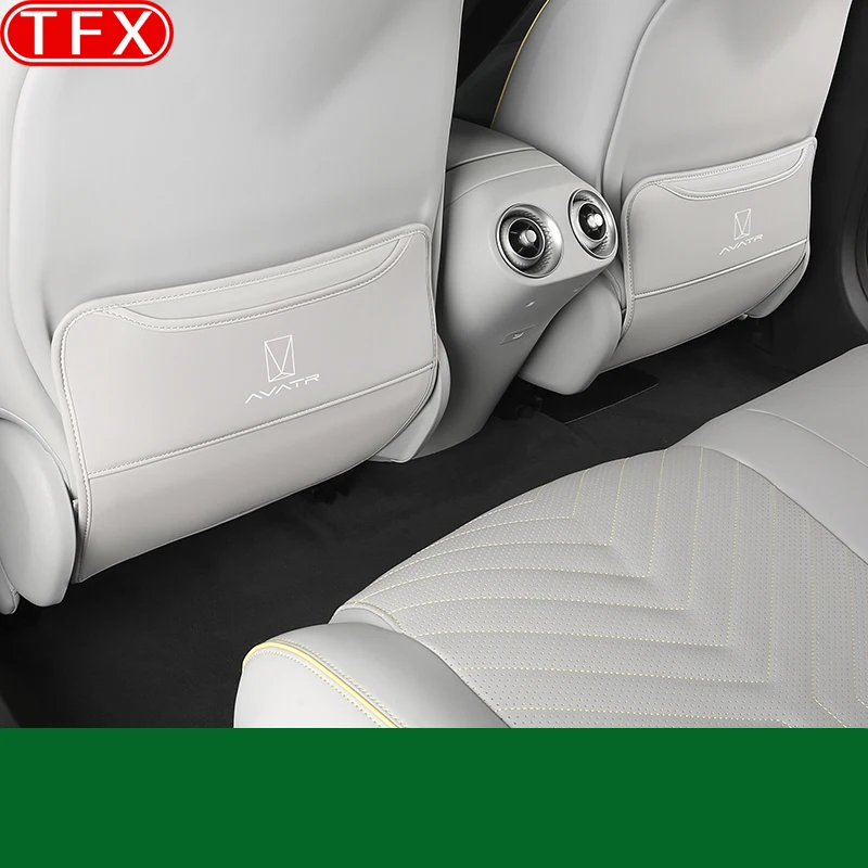 Car Styling PU Leather Anti Kick Mat Pad Anti-kick Protector Mats Seat Back Protector for AVATR 11 Auto Accessories