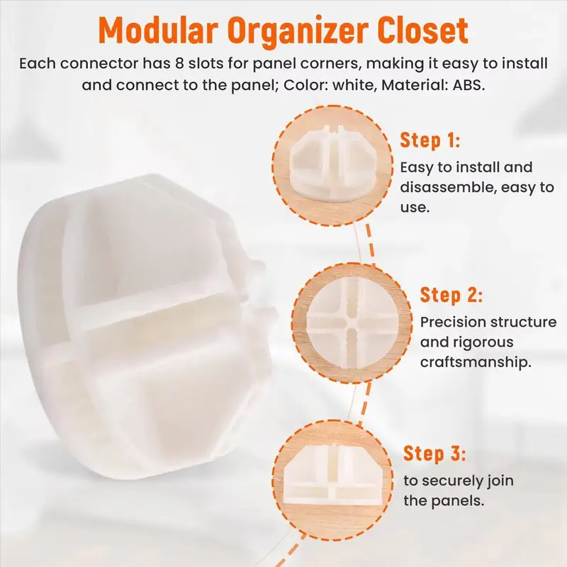 20 Pcs Wire Cube Storage Connectors for Cube Storage Shelving and Cabinet Modular Organizer Closet Clasp Buckle Clip - Image 3