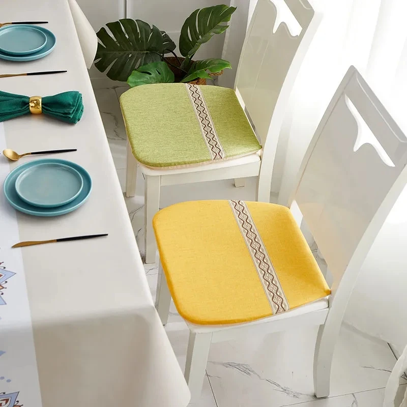 

Nordic Style Striped Printing Pattern Home Cushion Tatami Bay Window Decor Sitting Pads Living Room Dining Chair Non-slip Mat