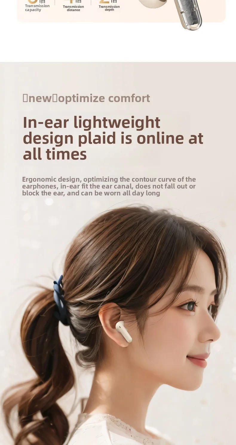 The 895B wireless headphones offer ultra-long battery life. The TWS sports in-ea